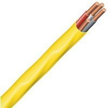 SOUTHWIRE Southwire 12/3NM-WGX250 Type NM-B Sheathed Cable, 12 AWG, 250 ft L, Yellow Nylon Sheath 12/3NM-WGX250